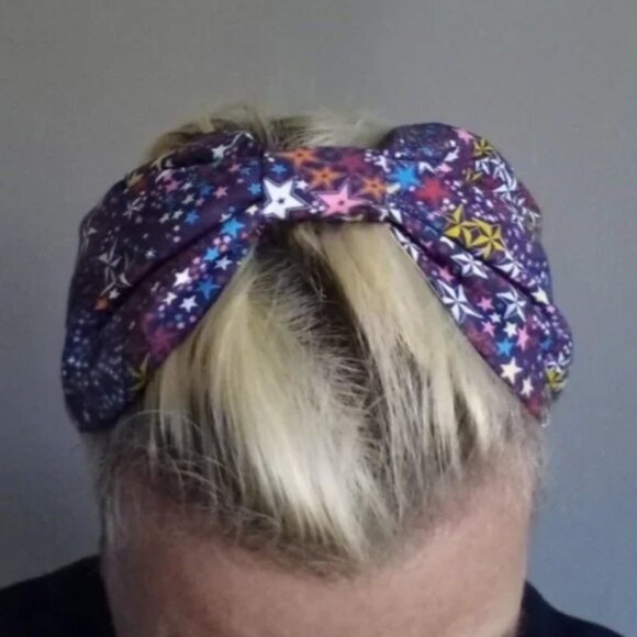 Liberty of London Accessories - Liberty of London Art Fabric Headband Adelajda's Wish Blue Stars Colorful